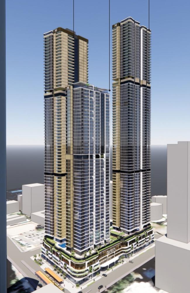 Artist impression of Cypress, Harry Triguboff's new triple tower project which will be built in Surfers Paradise. Picture: Supplied.