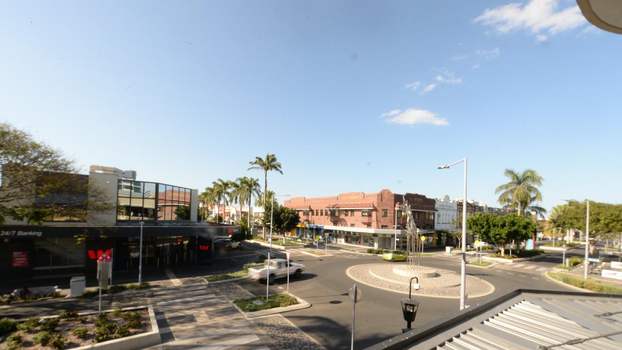 Mackay CBD at the intersection of Wood St and Victoria St taken on September 1, 2018