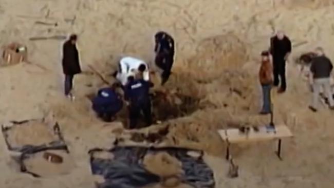 The scene where the badly charred remains of Danny Wasley and Mark Banks were discovered in Stockton sand dunes in 1999.