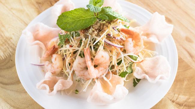 Prawn and green papaya salad at Mai Kitchen, Ferryden Park