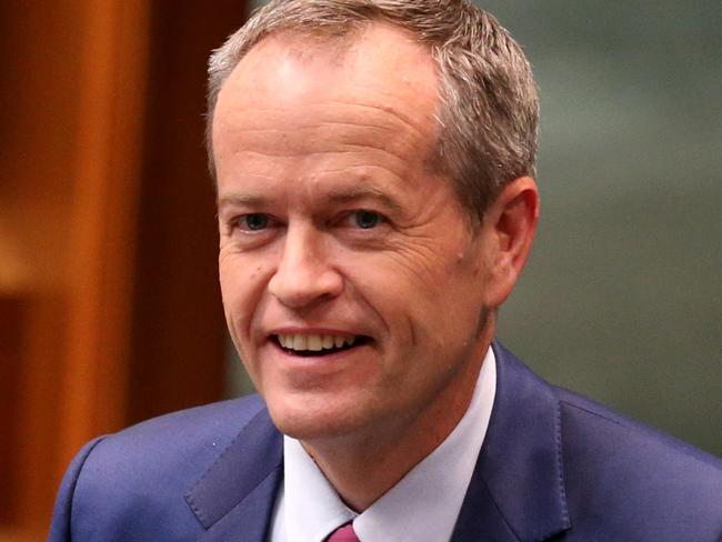 Bill Shorten during Question Time in the House of Representatives Chamber at Parliament House in Canberra. Picture Ray Strange