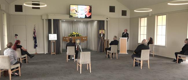 Mourners at the funeral service for radio host Stuart Cranney