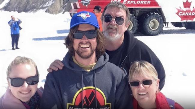 Benn with his sister Gemma, mum Lesley and dad Michael.