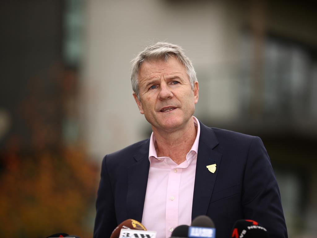 Hawthorn Hawks President Andy Gowers says the Hawks are trying to “mend fences” in the racism saga. Picture: Robert Cianflone/Getty Images.