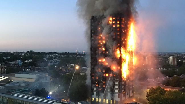 The issue of flammable cladding first became apparent after the deadly Grenfell Tower fire in the UK. Picture: Natalie Oxford