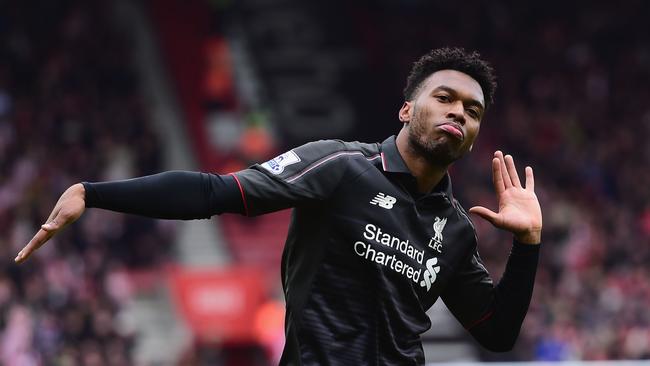 Daniel Sturridge celebrates his goal.