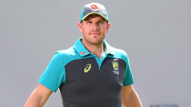 Aaron Finch can smell his first baggy green. Picture: AAP