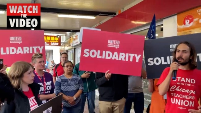 Protesters fight for bubble tea workers' rights