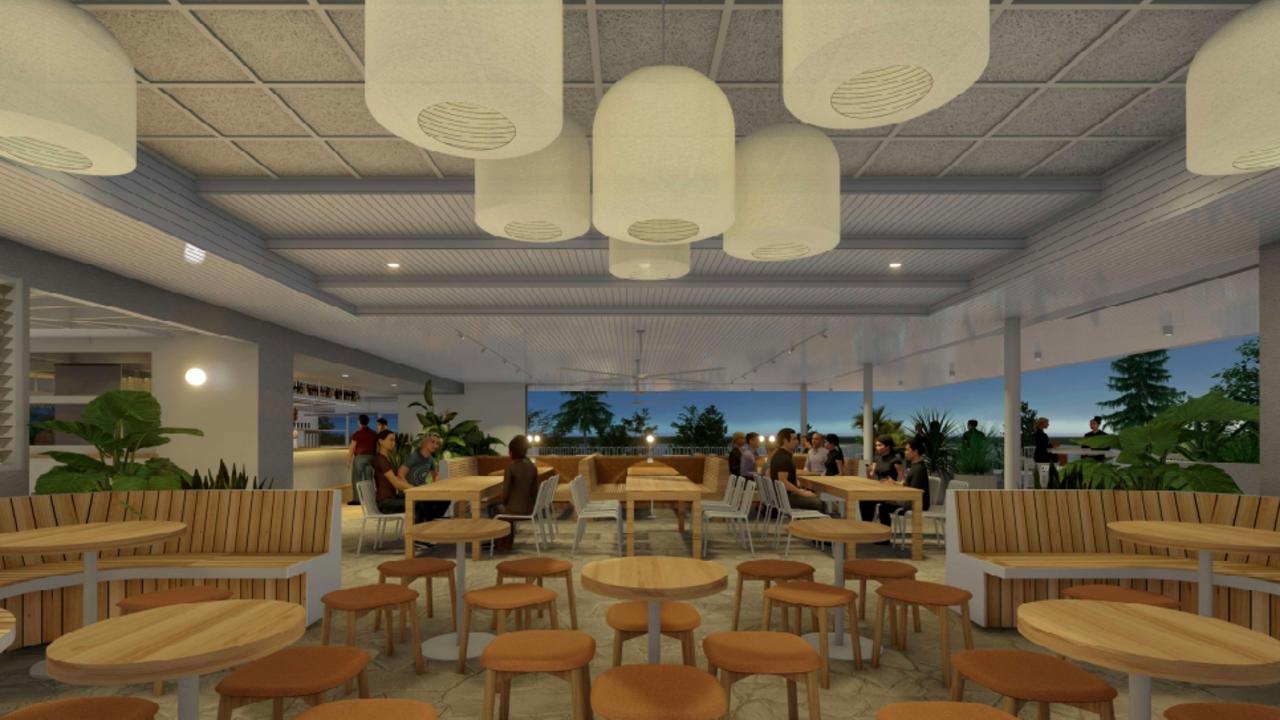 An artist's impression inside the renovated Belvedere Hotel in Redcliffe.