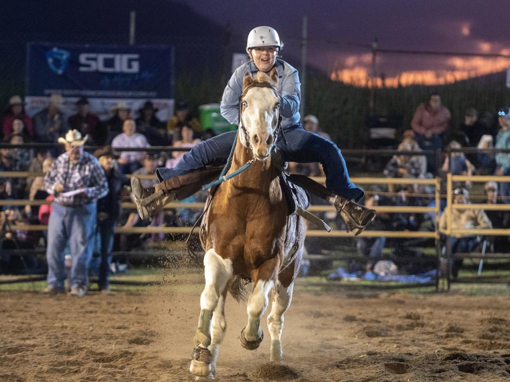 Emily Ward at Gargett Rodeo Saturday 3 June 2023 Picture: Michaela Harlow