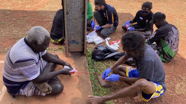 CareFlight’s education programs aim to teach those in isolated communities how to respond in emergency situations. Picture: CareFlight