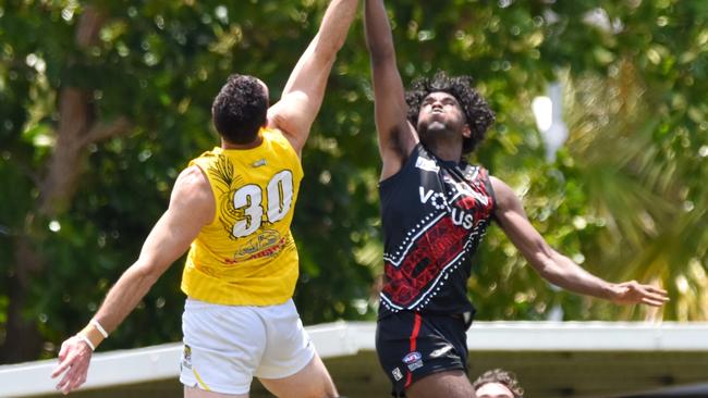 The Tiwi Bombers will clash with Nightcliff at TIO Stadium in Round 4 of the 2023-24 NTFL season. Picture: Tymunna Clements / AFLNT Media