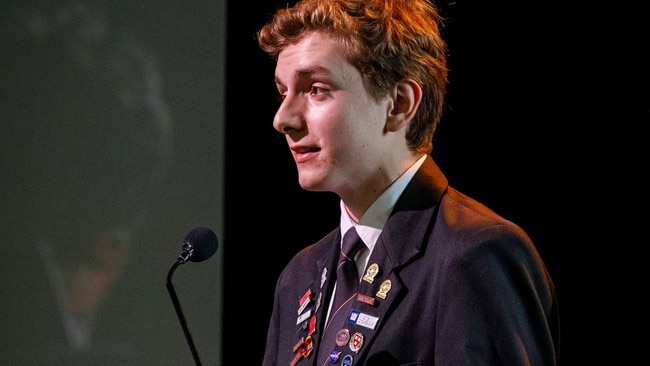 Queensland Academy for Science Mathematics and Technology captain Ewan Beach.