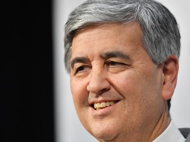 South Australian Treasurer Rob Lucas speaks to the media at the State Administration building in Adelaide, Monday, September 10, 2018. (AAP Image/David Mariuz) NO ARCHIVING