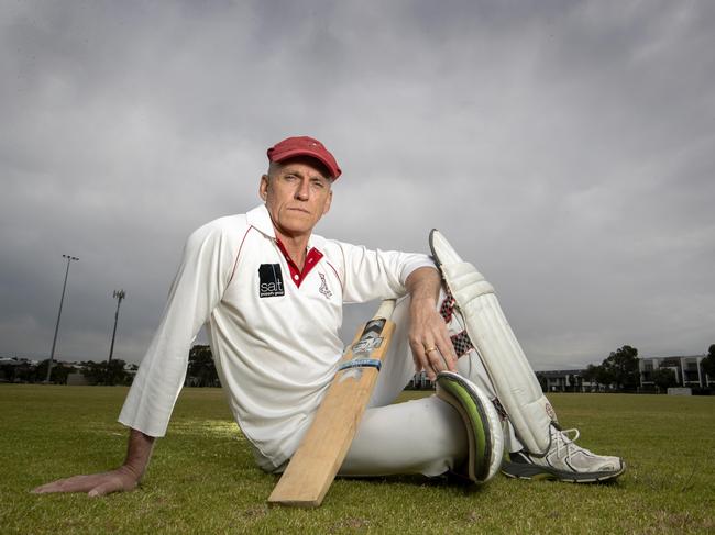 21/12/2020 Harry Moffitt at his local cricket ground in Melbourne. He is the organiser of an annual SAS vs Commando cricket match. This year, the match has added significance, as it comes after the Brereton war crimes inquiry, its allegations of 39 murders, and claims of toxic relations between commandos and SAS. It's a healing game, with longtime Commando and SAS participants. Picture: David Geraghty