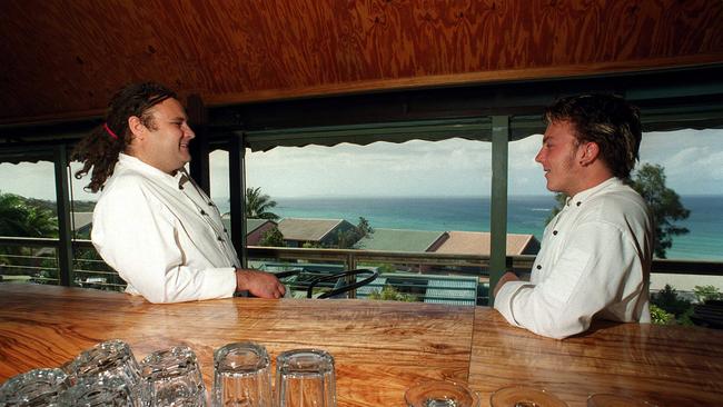 Flashback: Whales Way at Pandanus Palms in 2001 when it was operated by head chef, Andrew Mirosch second chef, Troy Jarrett. Picture: Giulio/Saggin