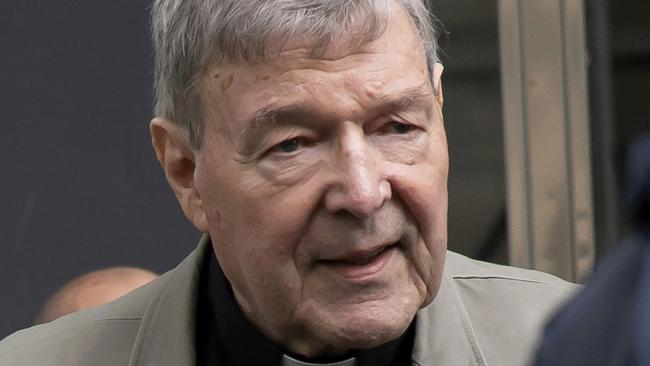 George Pell at the County Court in Melbourne in February. Picture: AP