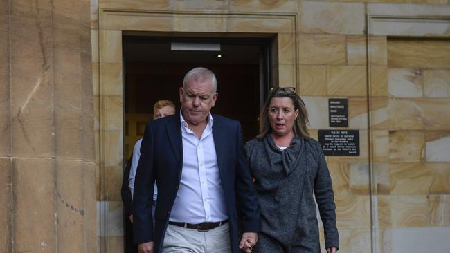 Police commissioner Grant Stevens his wife Emma share they’ve received an apology letter from their son’s killer. Picture: NewsWire / Roy VanDerVegt