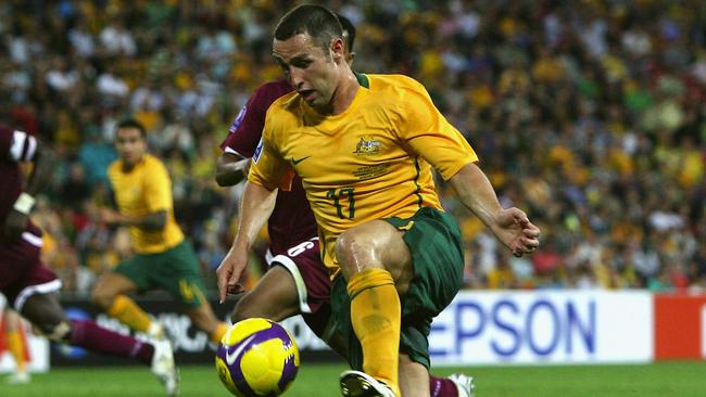 Scott McDonald in action for the Socceroos. Picture: Getty