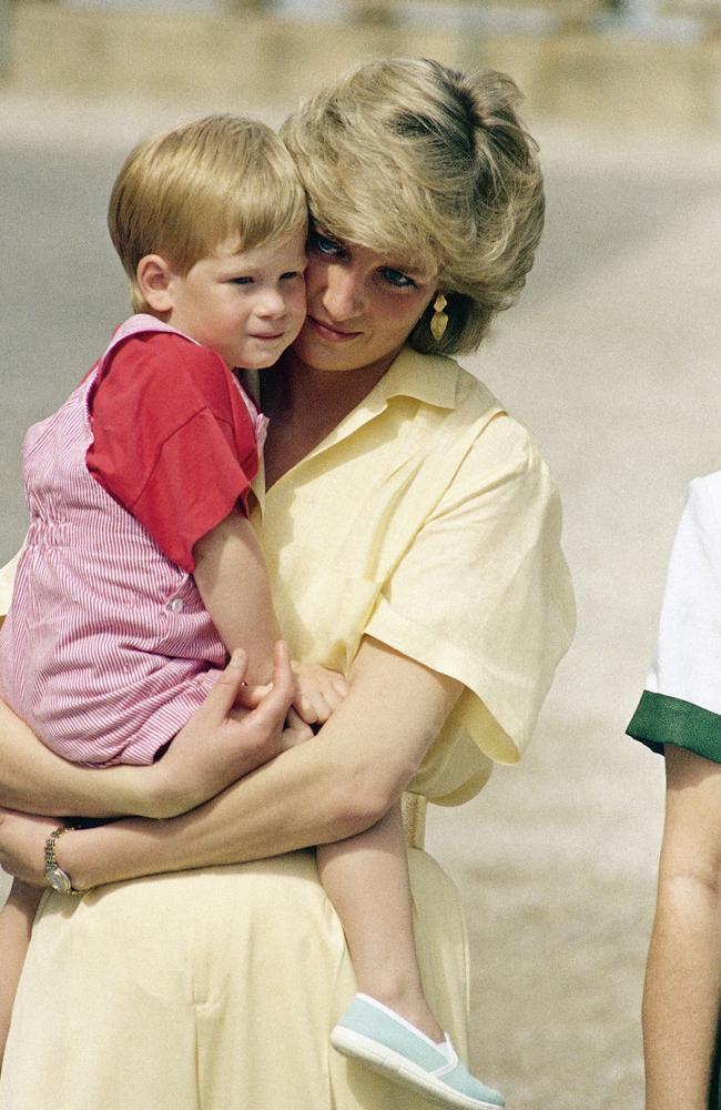 Princess Diana with Harry in 1987. Picture: AP 