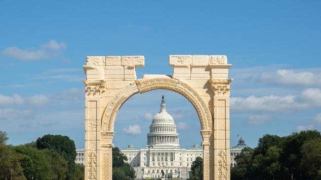 A replica in Washington, DC, of the Roman Triumphal Arch from Syria’s ancient oasis city of Palmyra.