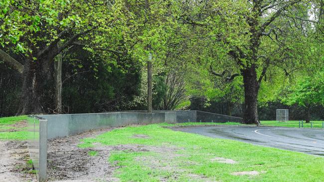 The partially completed flood levee at Bells Parade, Latrobe. Flood waters on the North-West coast. Picture: Simon Sturzaker