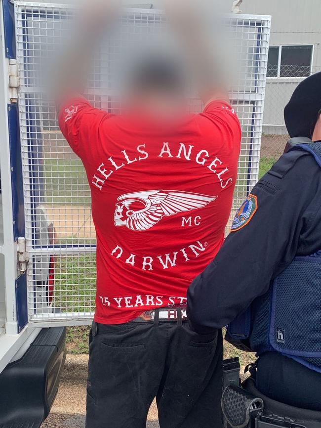 Hells Angels sergeant-at-arms Phillip Pearce O'Shea (Phil O'Shea) was arrested by police on January 8, 2020. Picture: NTPFES