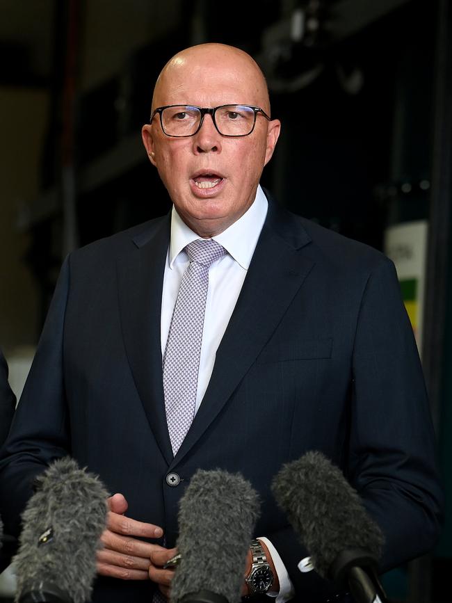 Opposition Leader Peter Dutton. Picture: NewsWire / John Gass