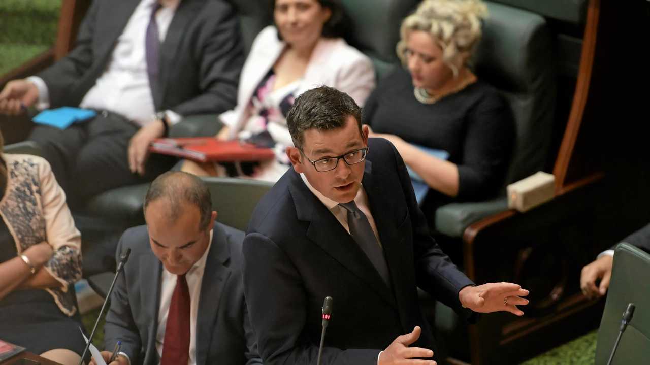 ROBUST FORUM: Victorian Premier Daniel Andrews speaks during Question Time in the lower house at the Victorian Parliament in Melbourne. Picture: AAP/TRACEY NEARMY