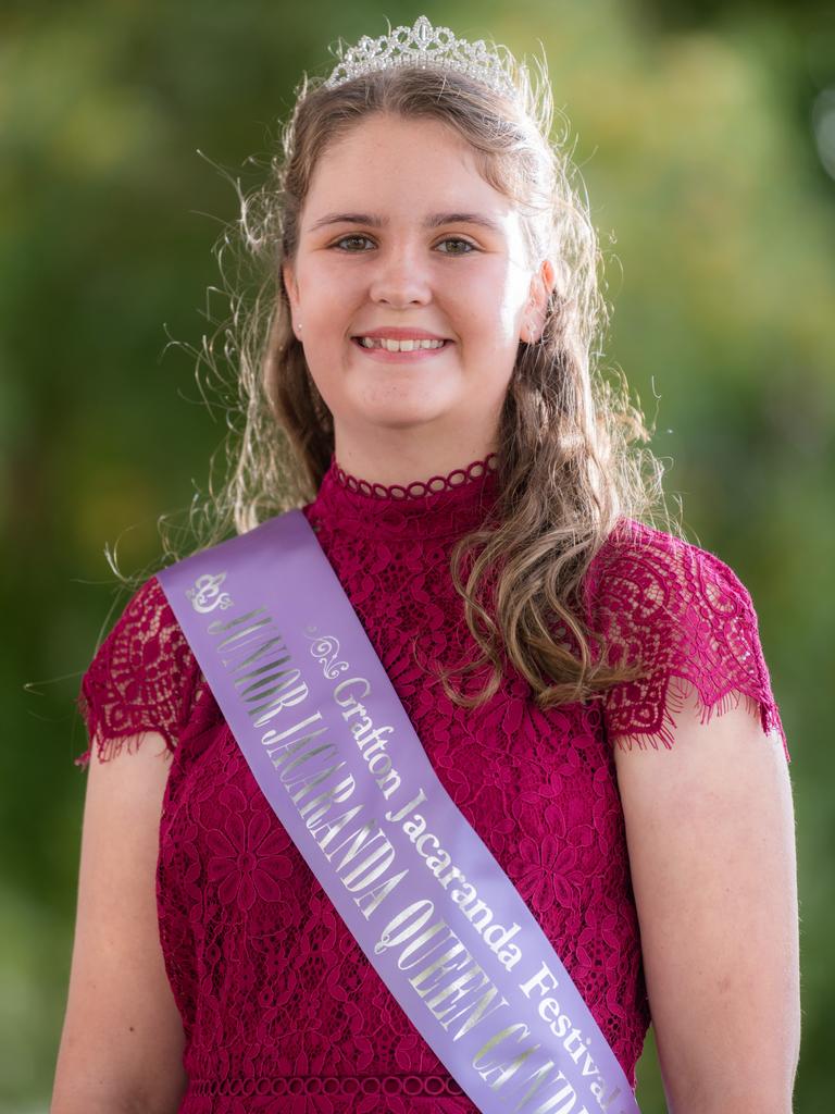 2021 Junior Jacaranda candidatesBrooke ChapmanBrooke is proudly sponsored by Farrell McCrohon Stock and Station Agents"I love the unique history of The Jacaranda Festival, the hype and excitement it brings. Wonderful Jacaranda stories shared and many memories made. My favourite Jacaranda memory is the sense of community that arrives each year alongside the beautiful, blossoming trees and the smiling waving Queens. I am ecstatic to be a Junior Queen Candidate!"