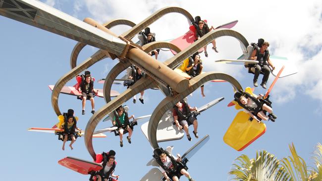 The Tailspin ride in action at Dreamworld. Picture: Supplied