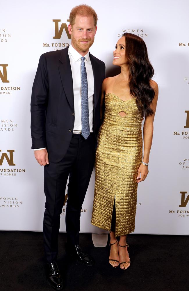 Harry and Meghan were last seen publicly together in May, attending the Ms. Foundation Women of Vision Awards: Celebrating Generations of Progress &amp; Power. Picture: Kevin Mazur/Getty Images Ms. Foundation for Women