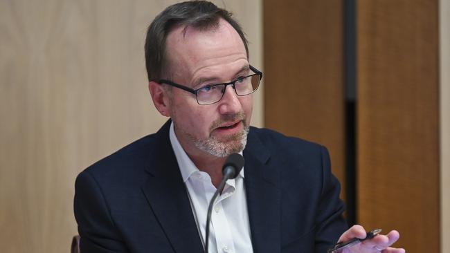 Senator David Shoebridge during Senate Estimates at Parliament House in Canberra. Picture: NCA NewsWire / Martin Ollman