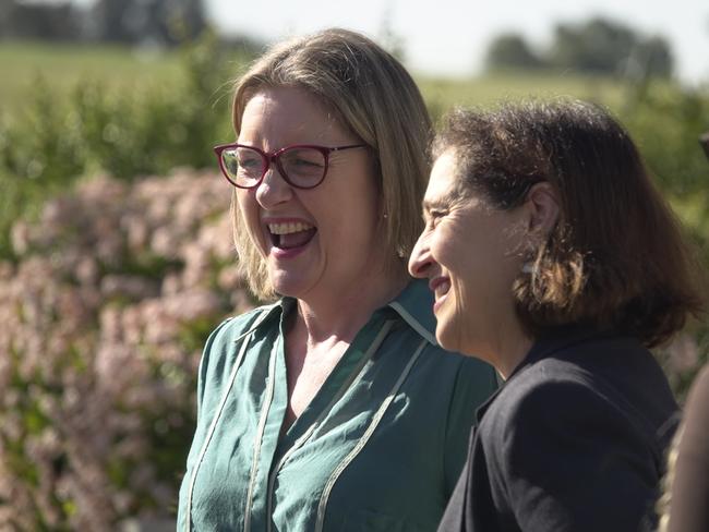 Premier Jacinta Allan, left, with Energy Minister Lily D’Ambrosio. Picture: Valeriu Campan/NCA NewsWire