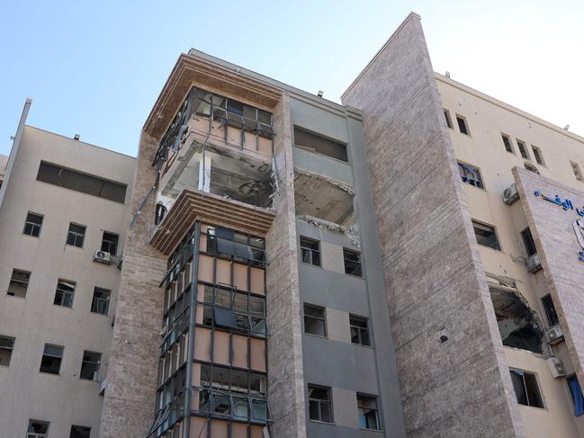 Damage at the Al-Wafaa Hospital in central Gaza Strip on December 29, 2024, amid the ongoing war between Israel and the Palestinian Hamas movement. Picture: AFP