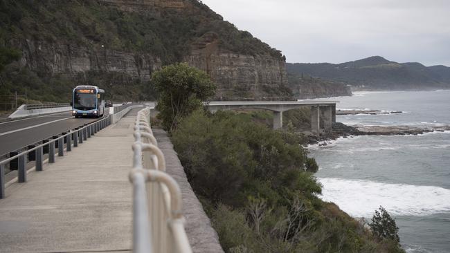 Wang was spotted on the iconic Sea Cliff Bridge near Wollongong. Picture: Simon Bullard