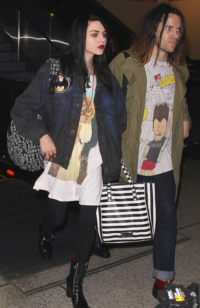 In happier times: Frances Bean Cobain and Isaiah Silva. Picture: Splash News