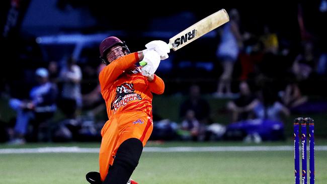 Barrier Reef Big Bash Game 1: Badgers v Hurricanes at Griffiths Park. Badgers' Angus Warnock. Picture: Stewart McLean