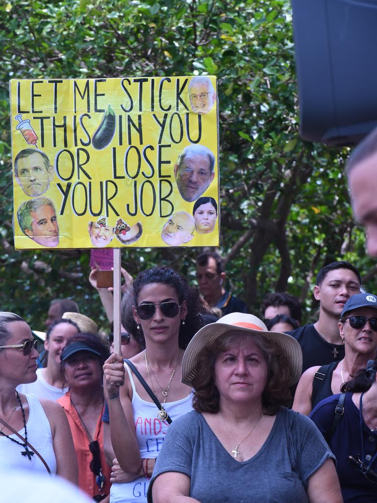 Faces from Darwin's Freedom Rally at Parliament House. Picture: Amanda Parkinson