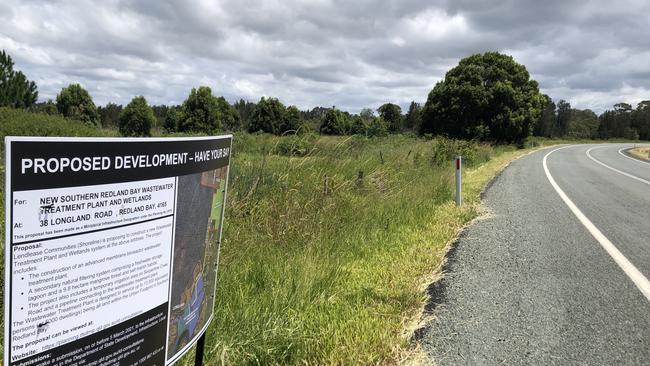 The site of the proposed sewerage plant on the Logan River has raised objections from businesses and residents.