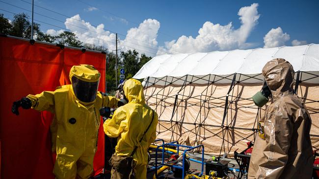 Fighting around Europe’s largest nuclear facility in Russian-controlled southern Ukraine has sparked urgent warnings from world leaders. Picture: AFP