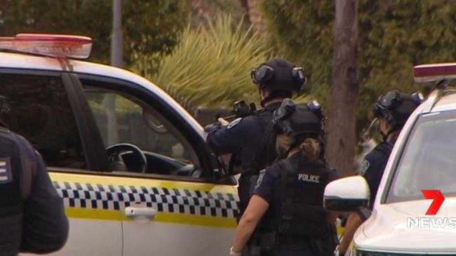 Police surrounded the Elizabeth Vale address after reports of gunfire. Picture 7 News