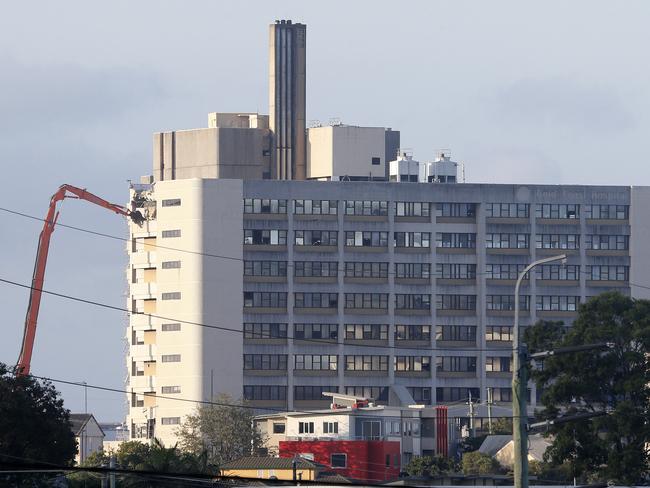 Demolition of the old Gold Coast Hospital begins in July 2014. Picture: Jerad Williams