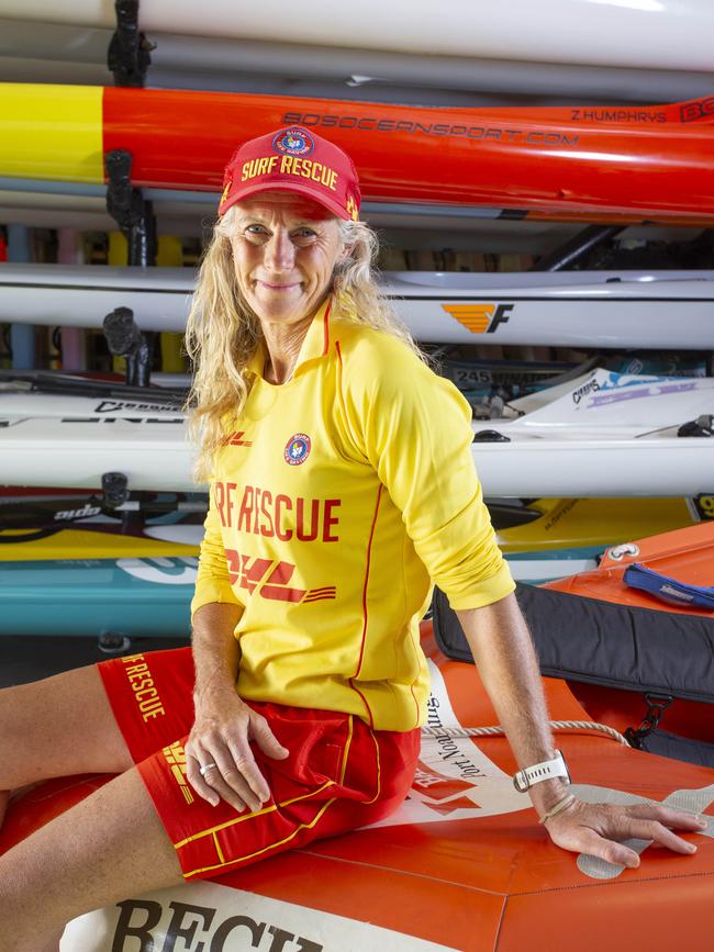 Port Noarlunga Surf Life Saving Club member sprung into action on Southport Beach. Picture: Brett Hartwig