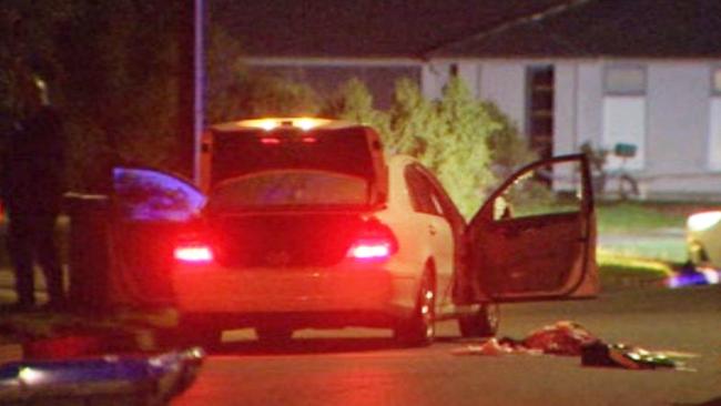 The white Mercedes where Petrit Lekaj stabbed his daughter Sabrina in Kidman Park in July 2019. Picture: 7 NEWS