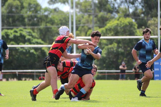 Ballymore Cup rugby action at the Albany Creek Brumbies Junior Rugby Union Club on Friday, April 12, 2024.