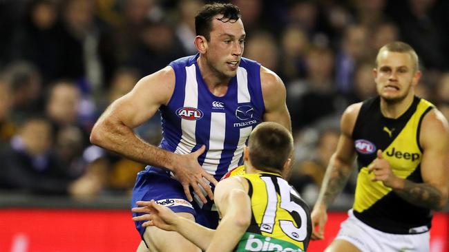 Todd Goldstein tonned up against Richmond. Picture: Michael Klein