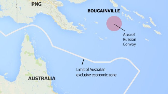 Australian naval vessels are on their way to th Coral Sea