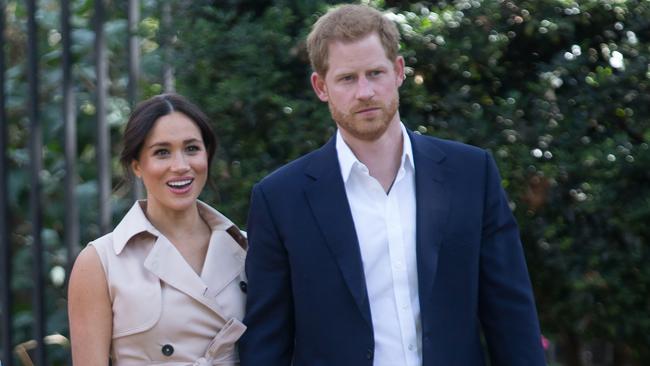 Meghan and Harry in Johannesburg, South Africa, earlier this month. Picture: Pool/Samir Hussein/WireImage