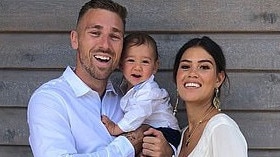 Bryce Cartwright with partner Shanelle Cartwright and son Koa. Picture: Instagram